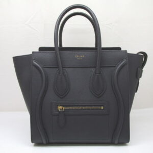 2335　セリーヌ　ラゲージマイクロショッパー　167793ＡQＬ　カーフレザー　ネイビー　ハンドバッグ