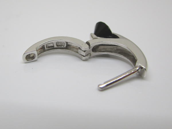 4449 K18WGフープピアス オニキス - 画像 (7)