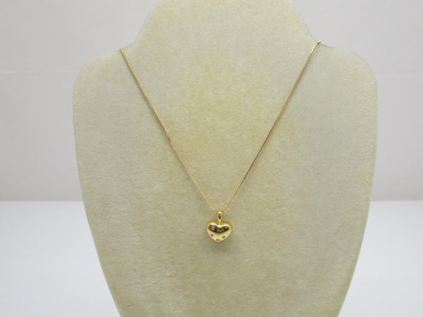 4451 K18ネックレス ハート ダイヤモンド4P - 画像 (10)