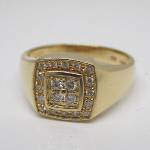 4452 K18リング ダイヤモンド0,21カラット 17号