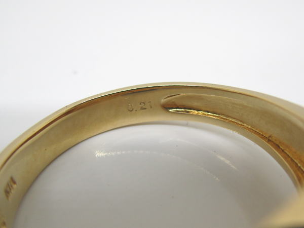 4452 K18リング ダイヤモンド0,21カラット 17号 - 画像 (5)