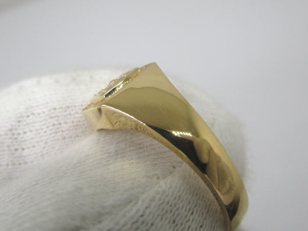 4452 K18リング ダイヤモンド0,21カラット 17号 - 画像 (7)