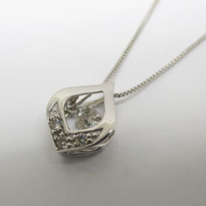 4453 K18WGネックレス ダイヤモンド0,1カラット