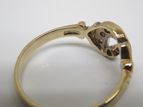 4454 K9リング ダイヤモンド サファイア 11号 - 画像 (4)