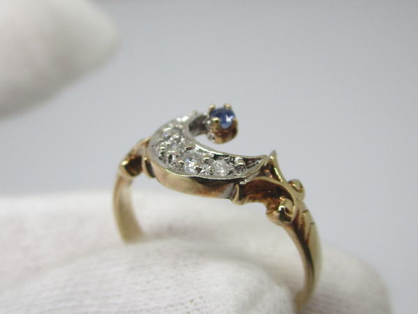 4454 K9リング ダイヤモンド サファイア 11号 - 画像 (9)