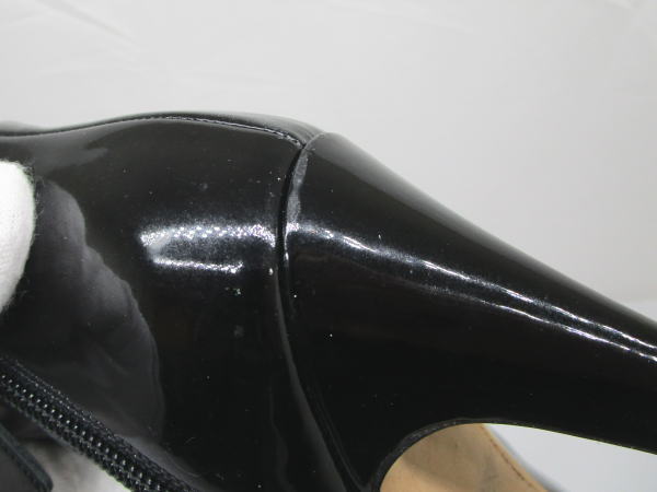 791 シャネル ショートブーツ ココマーク G28290 エナメル ブラック 38 - 画像 (8)