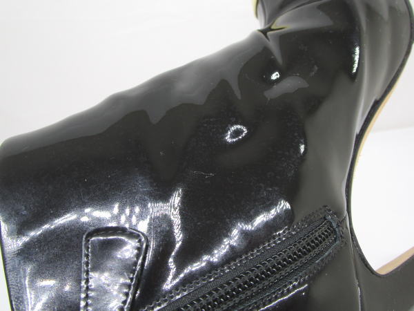 791 シャネル ショートブーツ ココマーク G28290 エナメル ブラック 38 - 画像 (10)