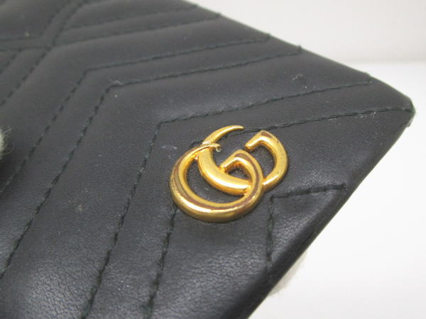 814 グッチ アイフォンケース7プラス/8プラス GGマーモント 474806 ブラック - 画像 (7)