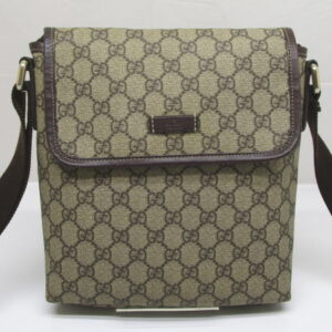 815　グッチ　ショルダーバッグ　GGスプリーム　223666　PVC/レザー　クロスボディ