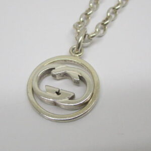 818　グッチ　GGネックレス　インターロッキングG　シルバー