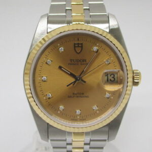 1537　チューダー　プリンスデイト　ダイヤモンド10P　自動巻き　M74033　SS/K18