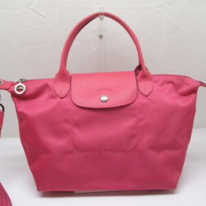 2344　ロンシャン　プリアージュ　1061642　２WAYバッグ　ナイロン　ピンク