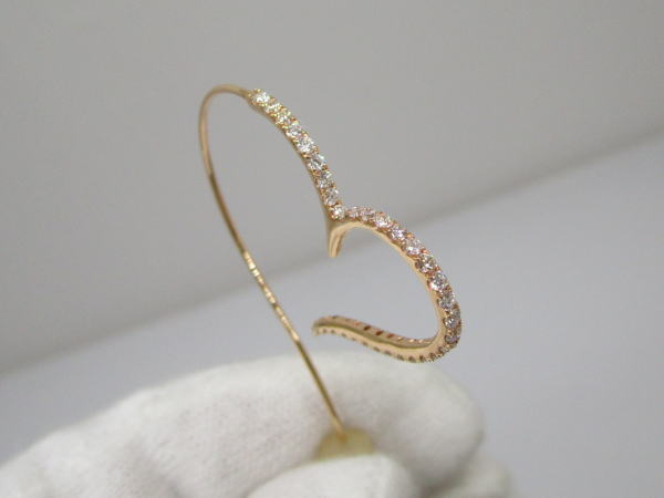 4464 K18PGハートピアス ダイヤモンド0,8カラット - 画像 (4)