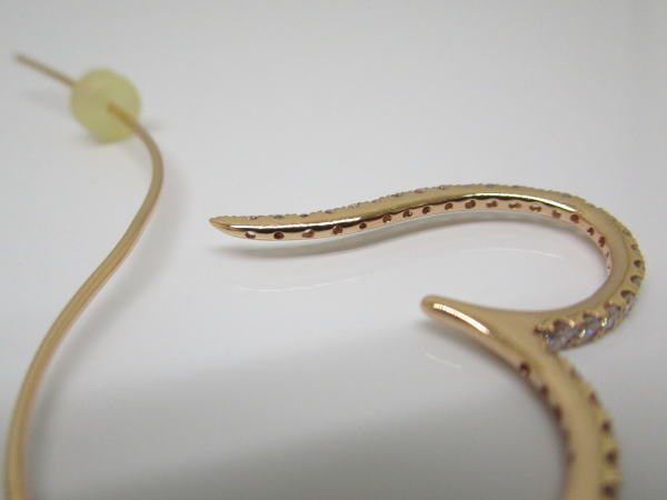 4464 K18PGハートピアス ダイヤモンド0,8カラット - 画像 (7)