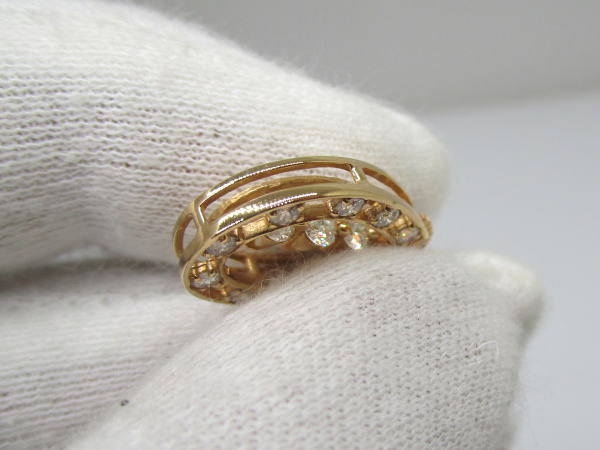 4465 K18PGネックレス ダイヤモンド0,5カラット 馬蹄型 - 画像 (8)