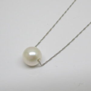 4466　K18WGネックレス　パール　真珠