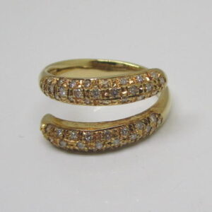 4468　K18リング　ダイヤモンド0,43カラット　11号