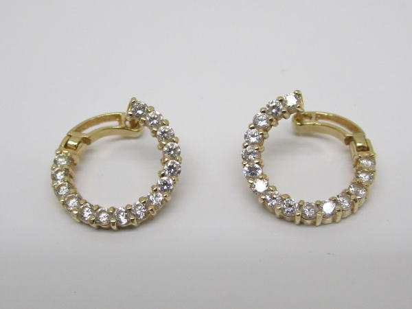 4470 K14フープピアス ダイヤモンド