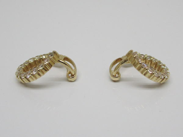 4470 K14フープピアス ダイヤモンド - 画像 (2)