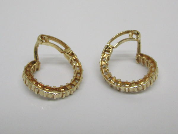 4470 K14フープピアス ダイヤモンド - 画像 (4)