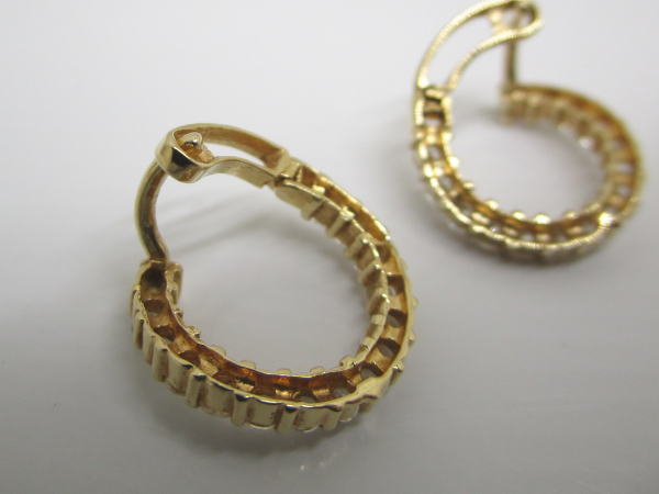 4470 K14フープピアス ダイヤモンド - 画像 (5)