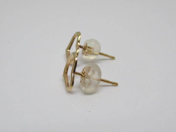 4471 K18ピアス オープンハート - 画像 (2)