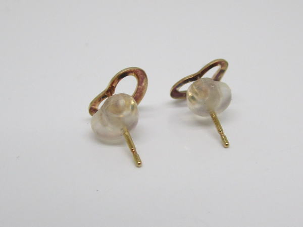 4471 K18ピアス オープンハート - 画像 (3)