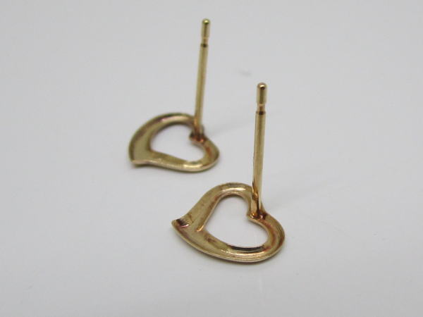 4471 K18ピアス オープンハート - 画像 (4)
