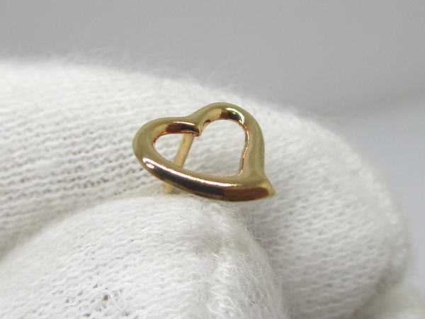 4471 K18ピアス オープンハート - 画像 (7)