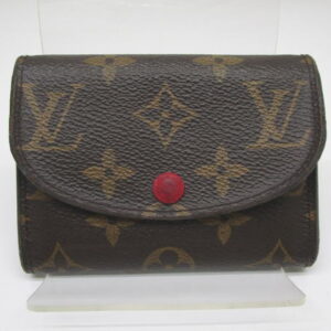 4617 ルイヴィトン ポルトモネロザリ モノグラム M41939 フーシャ コインケース *イニシャル刻印あり