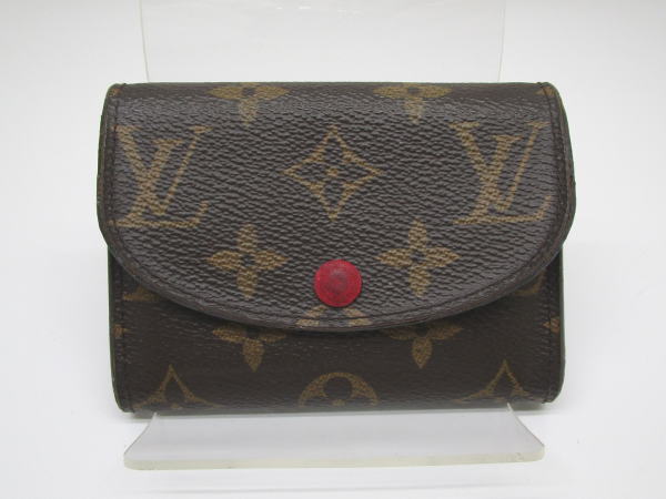 4617 ルイヴィトン ポルトモネロザリ モノグラム M41939 フーシャ コインケース *イニシャル刻印あり