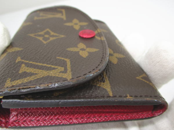 4617 ルイヴィトン ポルトモネロザリ モノグラム M41939 フーシャ コインケース *イニシャル刻印あり - 画像 (6)