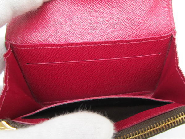 4617 ルイヴィトン ポルトモネロザリ モノグラム M41939 フーシャ コインケース *イニシャル刻印あり - 画像 (8)