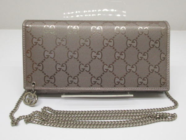 821 グッチ チェーンウォレット 224262 GGインプリメ PVC レザー