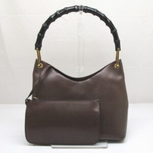 823 グッチ ショルダーバッグ ハンドバッグ バンブー 001・1998・1883 レザー