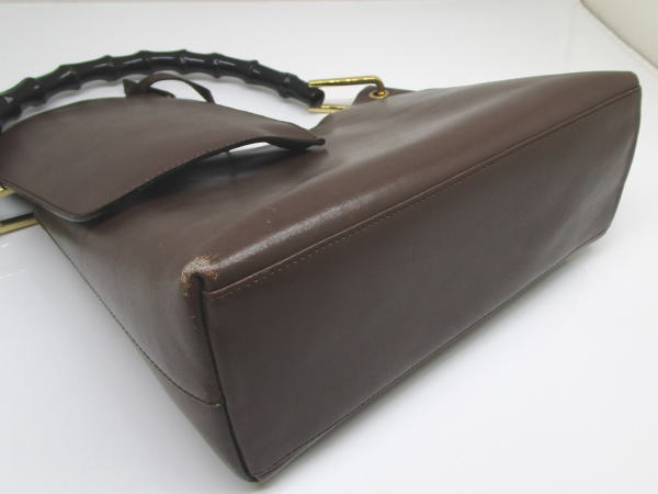 823 グッチ ショルダーバッグ ハンドバッグ バンブー 001・1998・1883 レザー - 画像 (3)