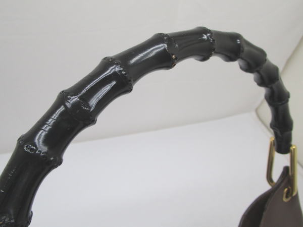 823 グッチ ショルダーバッグ ハンドバッグ バンブー 001・1998・1883 レザー - 画像 (5)