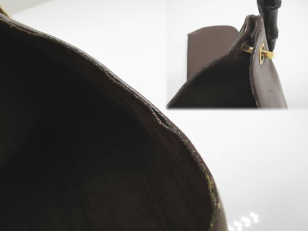 823 グッチ ショルダーバッグ ハンドバッグ バンブー 001・1998・1883 レザー - 画像 (8)