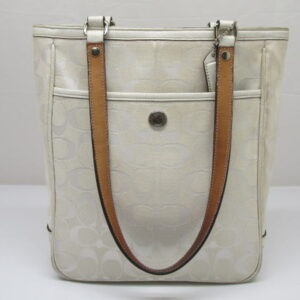 1109　コーチ　ショルダーバッグ　シグネイチャー　1464　キャンバス　レザー　ホワイト