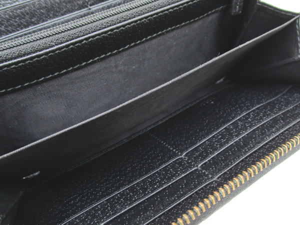830 グッチ ラウンドファスナー長財布 インターロッキングG 428736 ブラック レザー - 画像 (9)
