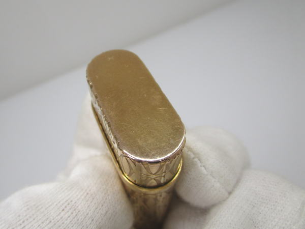 2356 カルティエ 2Cライター ハッピーバースデー ゴールドメッキ ガスライター 着火未確認 - 画像 (6)