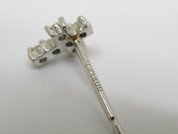 4534 PT900クロスピアス ダイヤモンド0,12カラット - 画像 (8)